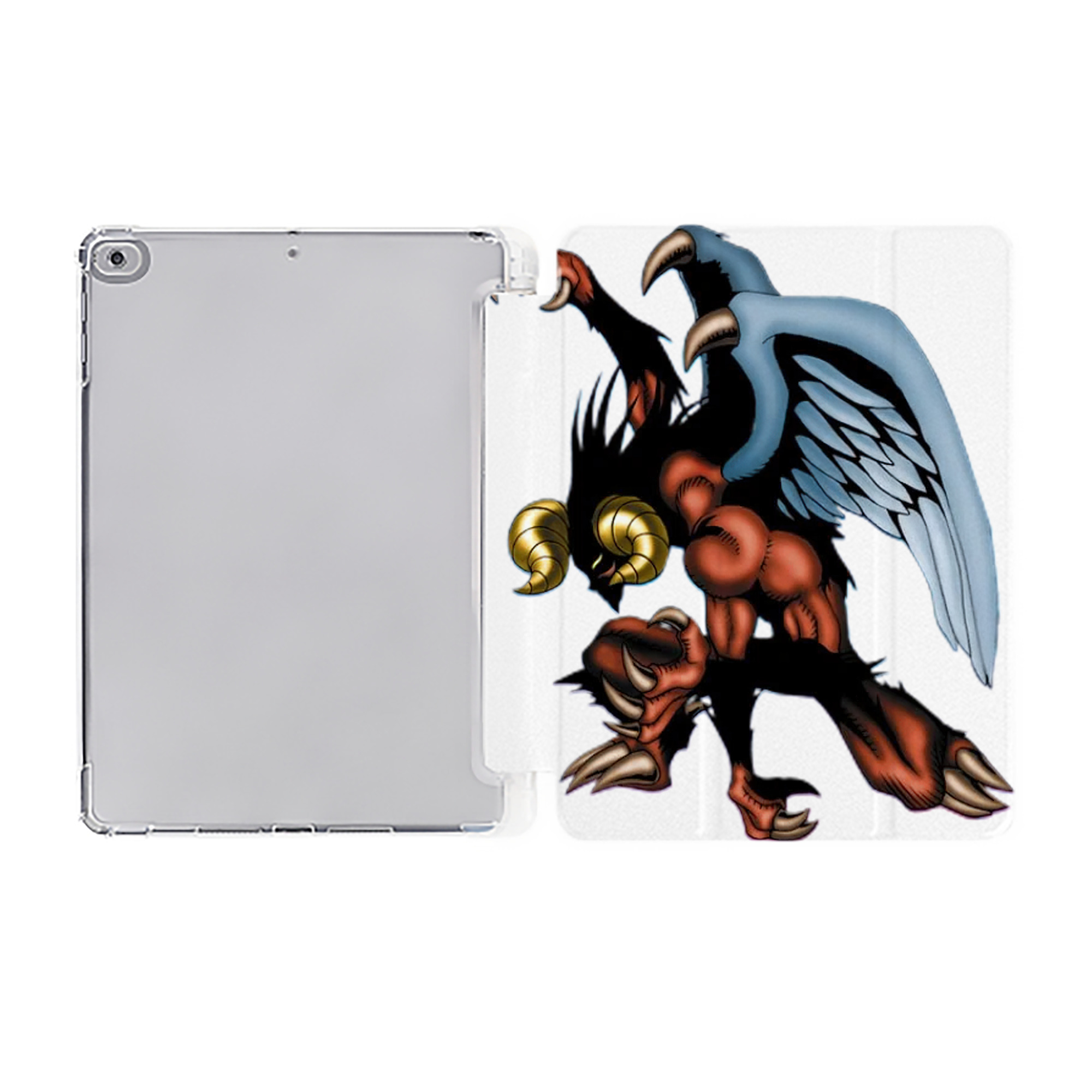 （画像用） 遊☆戯☆王 Yu-Gi-Oh! IPad ケース ペン収納付き 三つ折りスタンド PUレザー×シリコン 対応機種9.5/10.5/10.9インチ